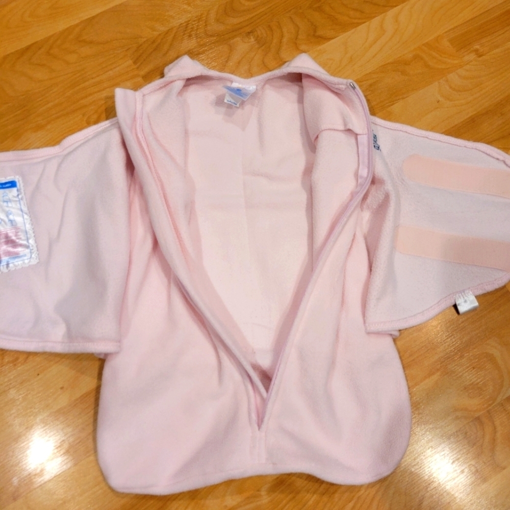 Halo Fleece Sleep Sack Swaddle Size Newborn 0-3 Months Pink - Picture 5 of 6